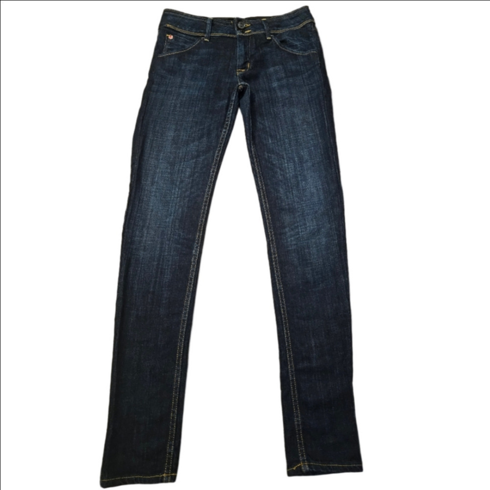 Hudson Dark Wash Collin Skinny Backflap Pocket Jeans Size 27